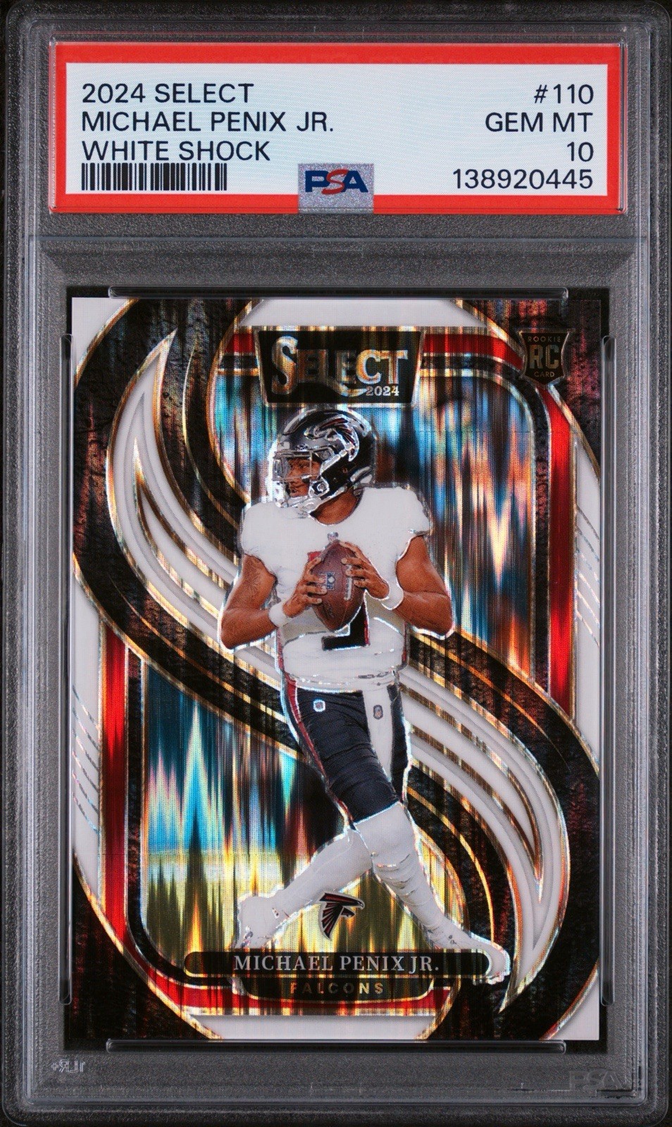 2024 Select Michael Penix Jr. Rookie White Shock #110 (RC) Falcons /199