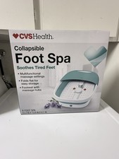 CVS Health Collapsible Foot Spa Folds Flat Massage Setting  New In Box