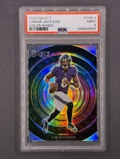 2023 Panini Select - Color Wheel Lamar Jackson #CW-LJ PSA 9