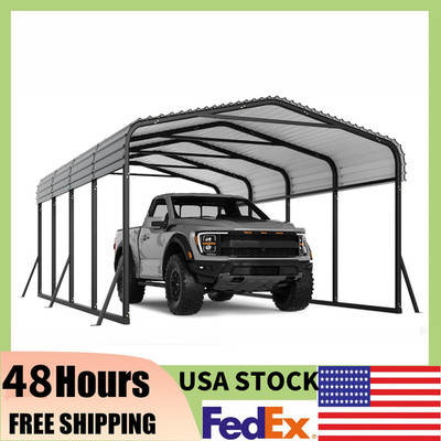 12x20FT Heavy Duty w/Galvanized Steel Roof,Garage Car Shelter Shade,Outdoor,Cars