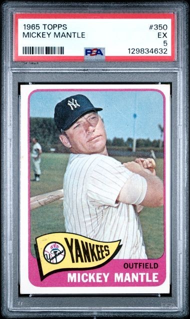 PSA 5 - 1965 Topps MICKEY MANTLE #350 Yankees (4632)