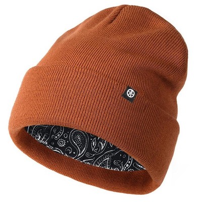 Damen gestrickte Wintermütze mit Seide gefüttert, warmes Futter weich atmungsaktiv...