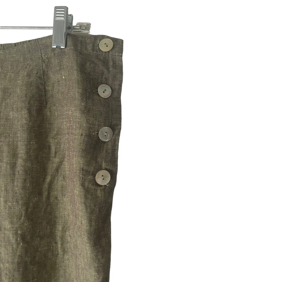 Pantalones NTCO Nomadic Traders Vintage Años 90 Mujer Medianos 100% Lino Pierna Ancha Foto 4 de 4