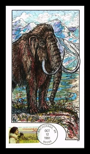 DR JIM STAMPS US COVER BERING LAND BRIDGE AIR MAIL FDC COLLINS HAND PAINTED