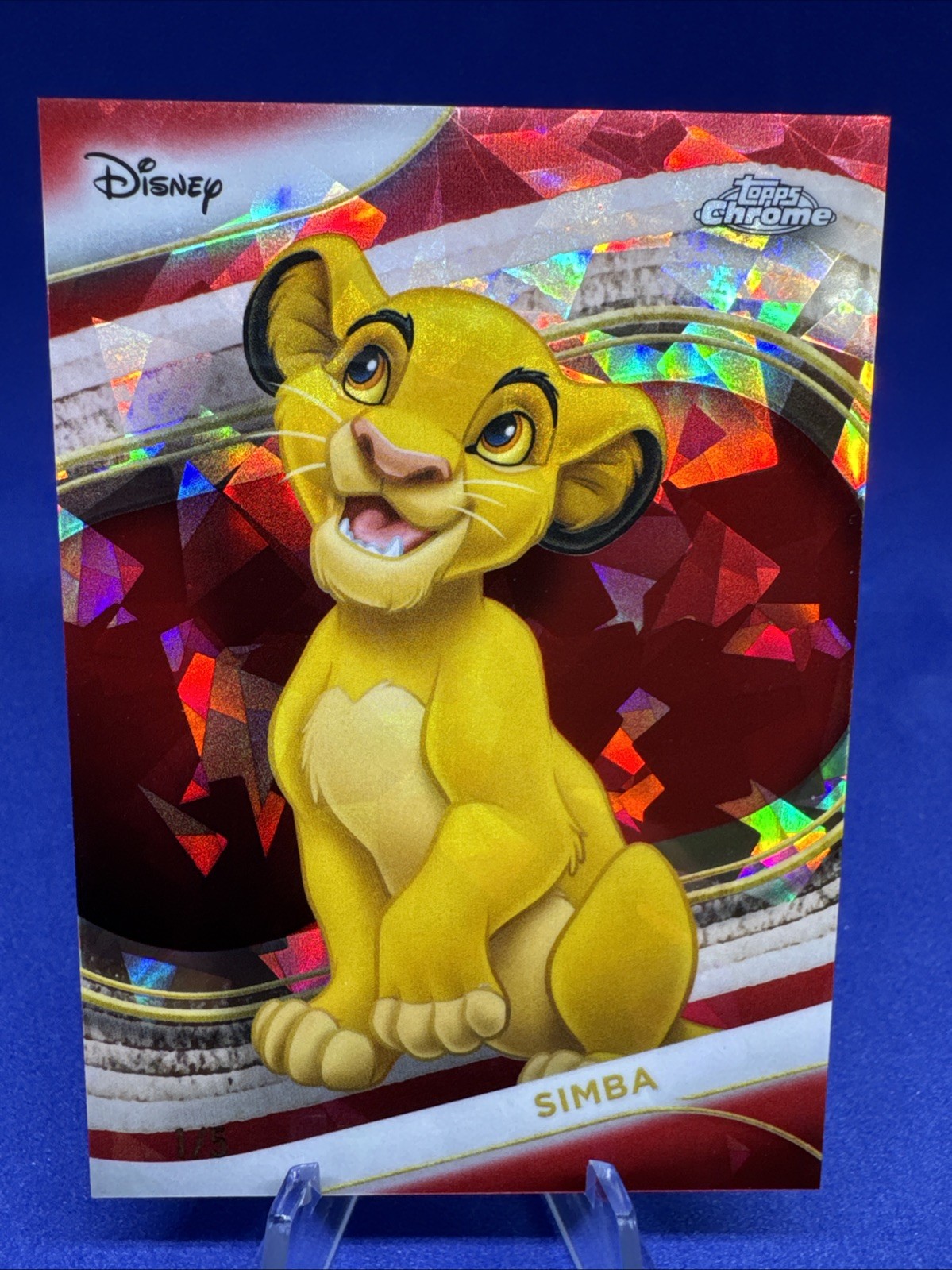 Simba 2025 Topps Chrome Disney #100 Orange Wave Refractor /25