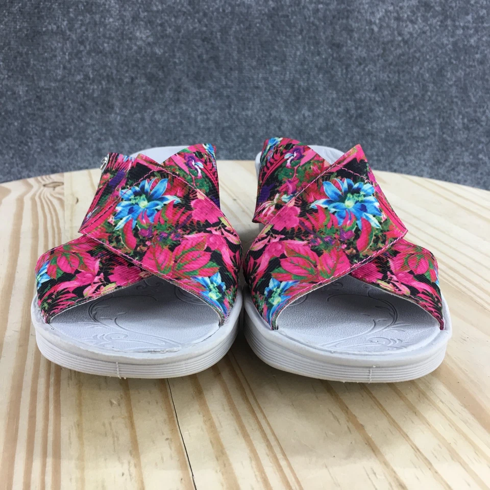 Sandalias Bzees Mujer 6.5 M Multicolor Desire Entrecruzada Plataforma Deslizable Floral Foto 4 de 4