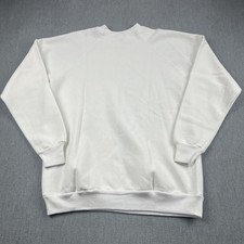 Vintage 80 s Tultex Crewneck Sweatshirt Sz XL Fits Like L White Blank USA Made