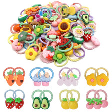 Bluezoo 60Pcs Baby Hair Ties Soft Cute Small Hair Bands for Kid Little Girl