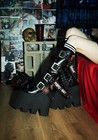 RARE Slipknot Collab MEGA Platform BOOTS COLLAB Size 10 Spiked Platforms NIB