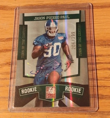 Jason Pierre Paul [Turn of the Century Autograph] #176 2010 Panini Donruss Elite card