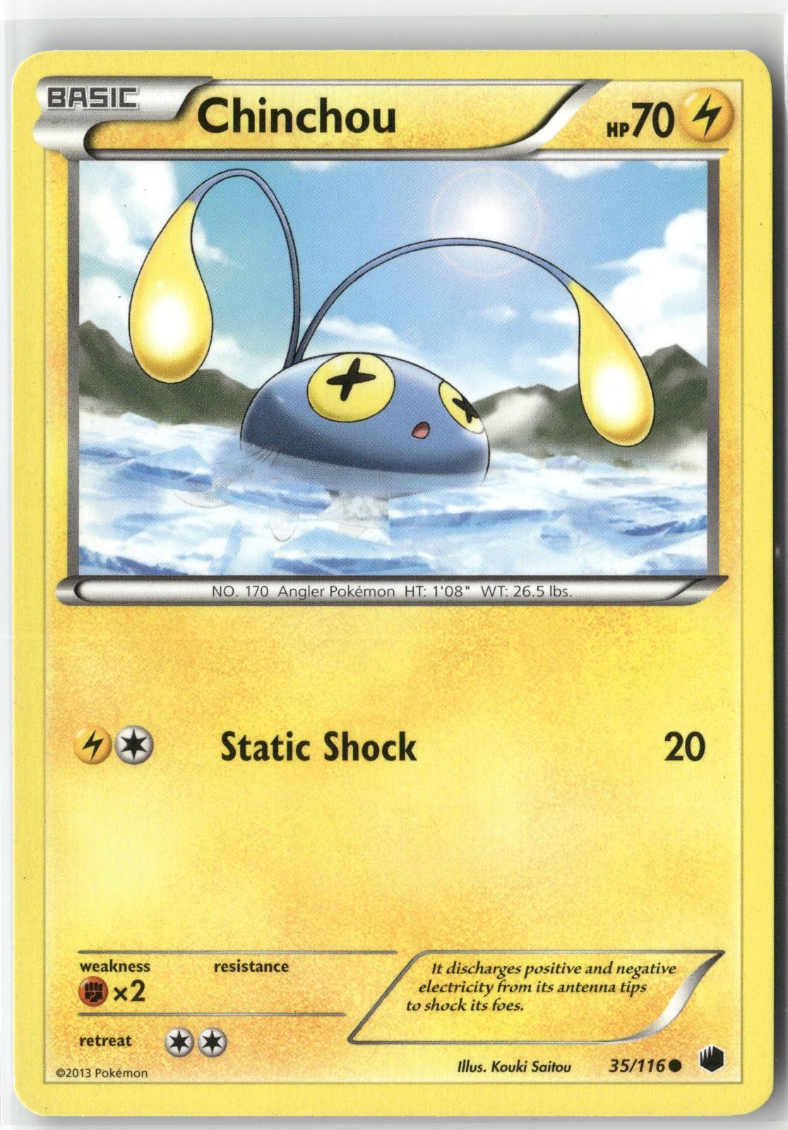 Chinchou 35/116 Pokemon English Plasma Freeze 2013