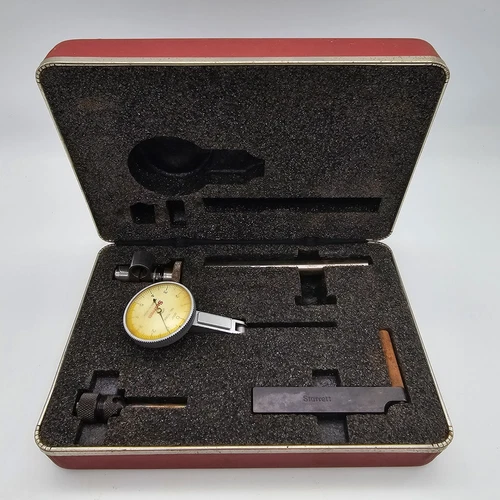 Starrett Dial Test Indicator with Dovetail Mount, Attachments and Case - 708A