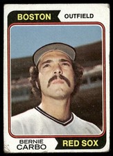 Bernie Carbo 1974 Topps #621 Boston Red Sox Good-VG