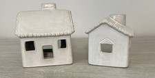 Set Of 2 Pottery Barn Style Houses For Tea Li...