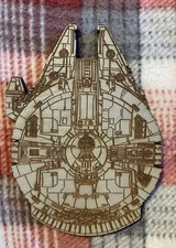 Star Wars Millennium Falcon Laser Engraved Stained Decor Piece