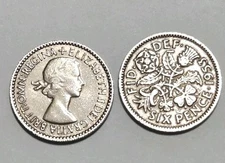 1953 Sixpence A Sixpence In Her Shoe! Wedding Tradition (1 Sixpence only)