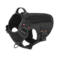 ICEFANG Tactical Dog Harness for Large Dogs,Full Pack of 1 , Black