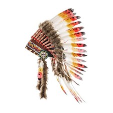 Indian Chief Feather Headdress Headpiece for Masquerade Dressing up Cosplay