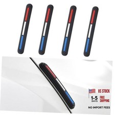 4PCS Car Door Edge Guards, Anti-Scratch Anti Collision Car Door Red/White/Blue