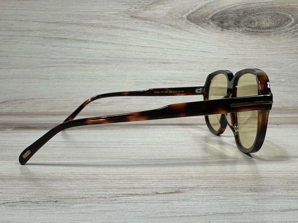 Gafas de sol Tom Ford TF 1024 Anton Shiny Havana con lentes amarillas - ¡Envío ahora! Foto 3 de 4