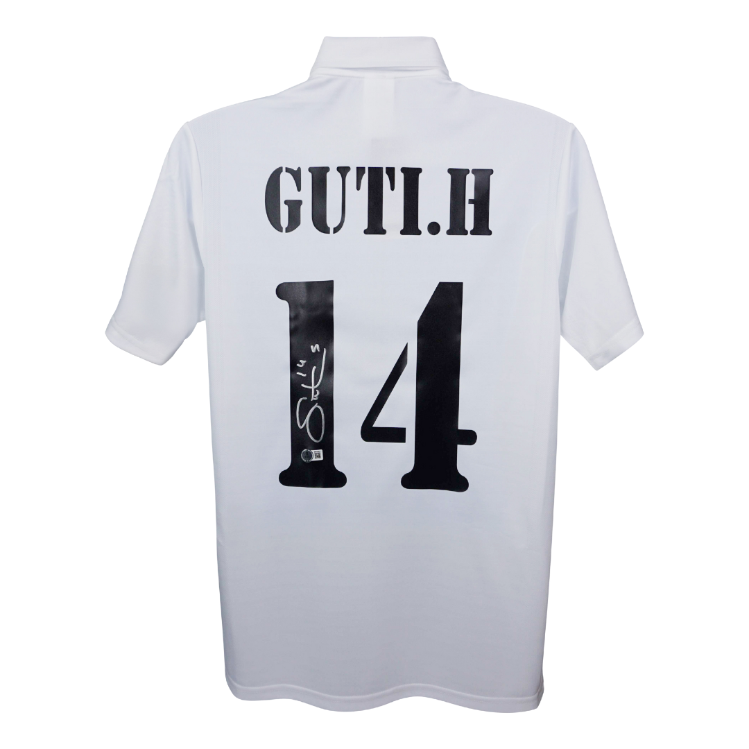 Guti Hernandez Signed Real Madrid Home Soccer Jersey #14 with