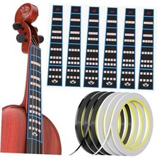 4/4 Violin Fingerboard Sticker Fingering Training Aid with 6 Pcs Musical Note