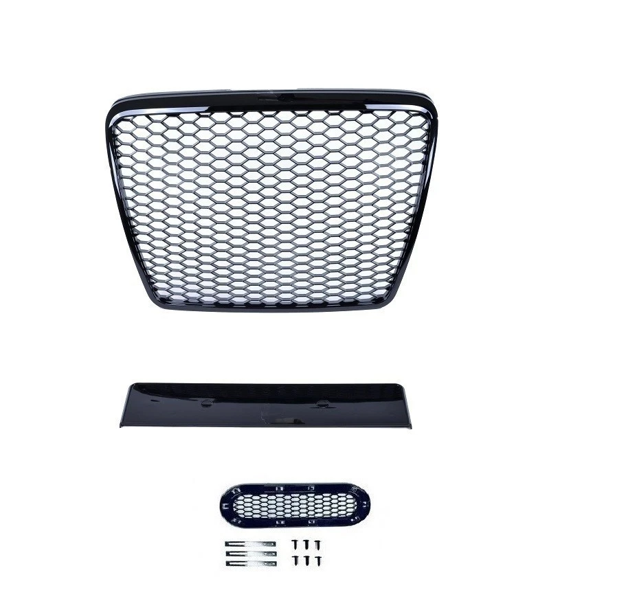 CALANDRE NOIR BRILLANT NID D'ABEILLE LOOK RS6 POUR AUDI A6 C6 PHASE 2 DE 10/2008 - Photo 1/1