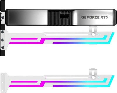 Sturdy Iron GPU Support Bracket with Built-in ARGB Lighting   Easy Installation