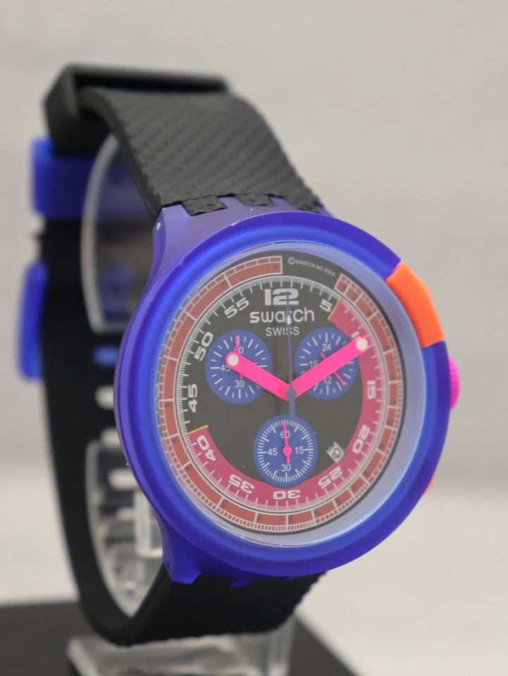SWATCH Swiss Big Bold Blue Men's Watch. - Image 2 of 4