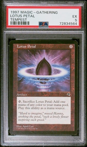 Magic MTG Lotus Petal Magic The Gathering Tempest PSA 5