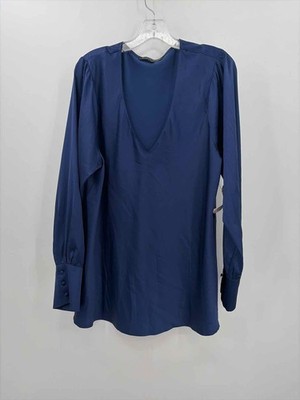 Pre-Owned Boston Proper Navy Size XL Long Sleeve Blouse
