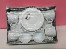 ARCOPAL FRANCE 6 TAZZINE DA CAFFÉ CON PIATTO TAZZA BIANCA 