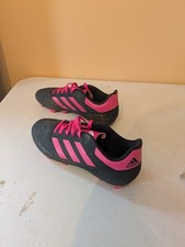 Adidas Youth Goletto VII FG J Soccer Shoes Cleats Black Pink Size 4 FV2895 Kids