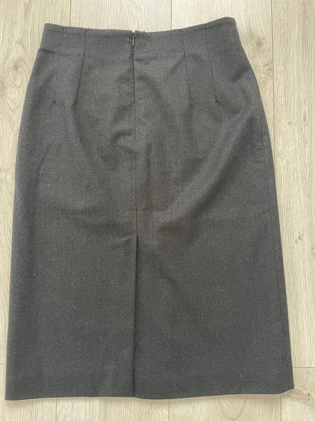 Women Armani Collezioni Skirt Grey Wool 36 / S /