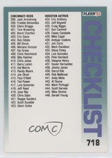 1992 Fleer Checklist Checklist Cards 398-494 #718 16vk