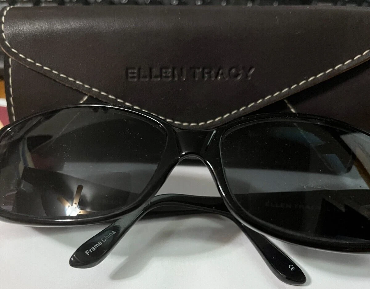 Vintage Ellen Tracy 826-200 Black Oval Sunglasses Austria FRAMES ONLY ellen tracy sunglasses products for sale | eBay main image 4
