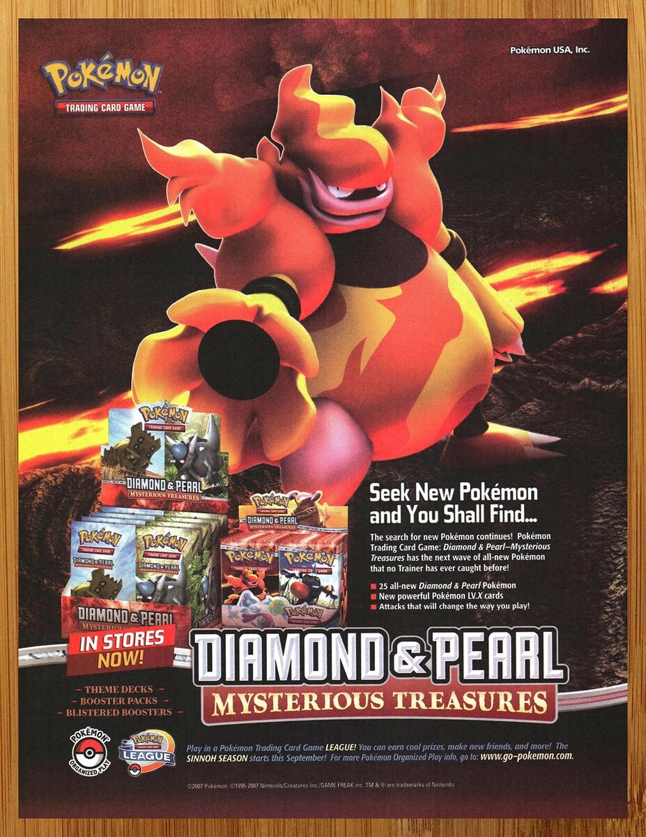 2007 Pokemon TCG Diamond & Pearl Mysterious Treasures Print 2007 Pokemon TCG Diamond & Pearl Mysterious Treasures Print