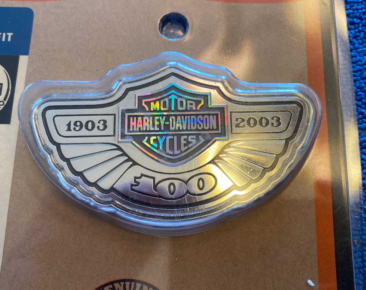 Harley Davidson 100th Anniversary Flat Sissy Bar Medallion FLSTS 91760