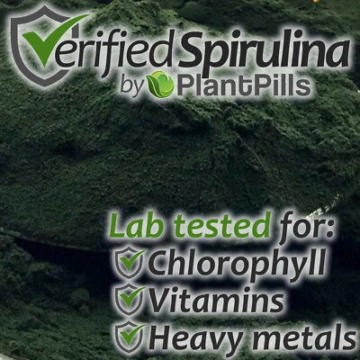 500 Gramm PlantPills 100% Spirulina Pulver unabhängig geprüft hohe Qualität