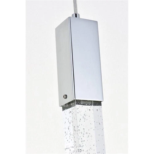 Elegant Lighting Weston 9-Light Modern Metal and Crystal Pendant in Chrome - Picture 5 of 8