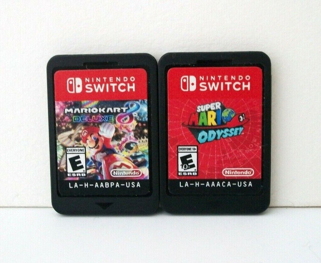 Mario Kart 8 Deluxe Super Mario Odyssey Nintendo Switch Games Lot Cart  MarioKart