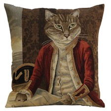 Herbert Cats B European Throw Cushion Cover Tapestry Home Decor Pillow 18x18 in