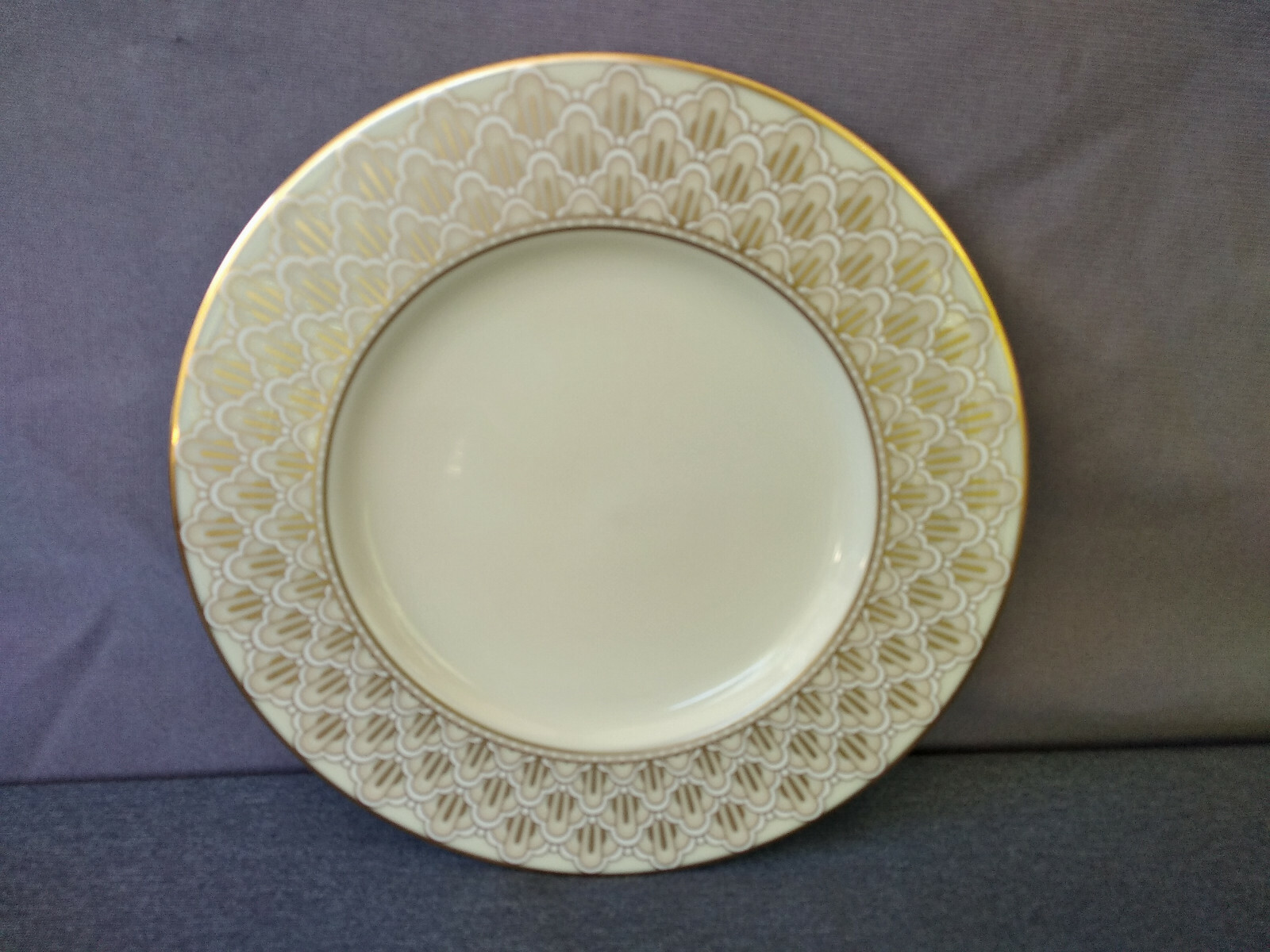 Lenox JACQUARD GOLD 9 3/8" Luncheon/Accent Plate Made in USA Dishwasher Safe eBay