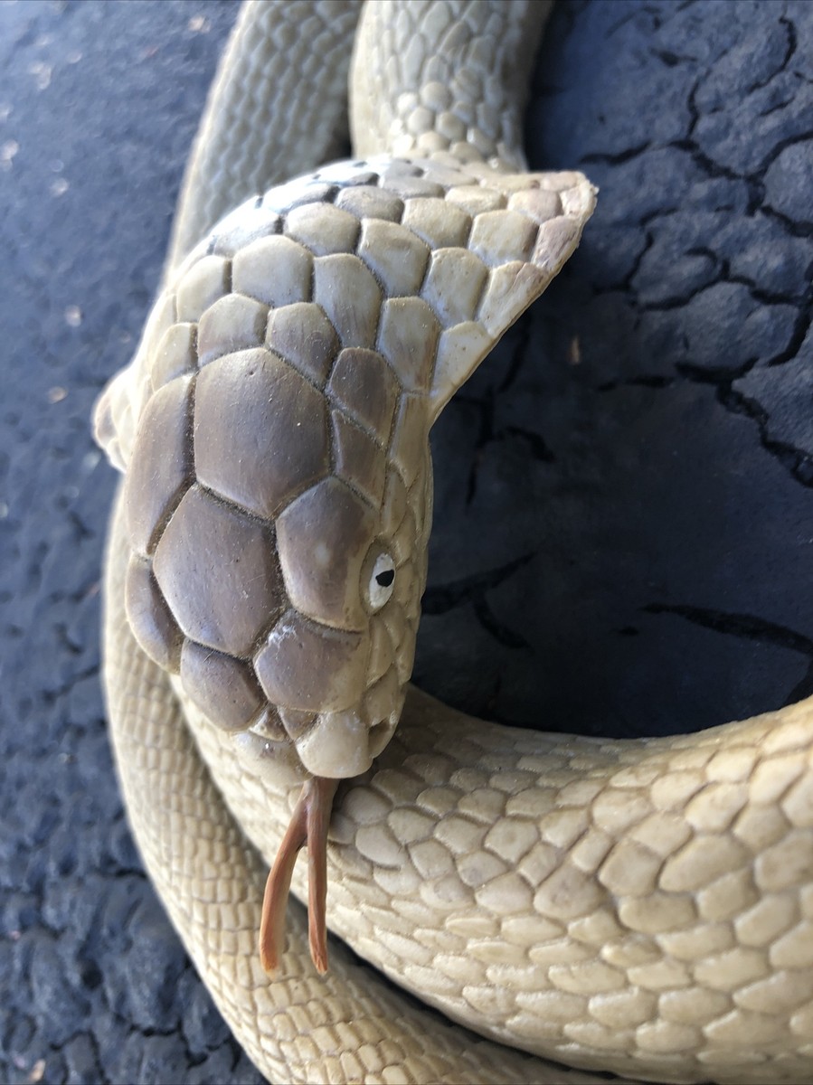 Rare Vintage 1988 King Cobra Coiled Toy Snake Roughly 6 ft