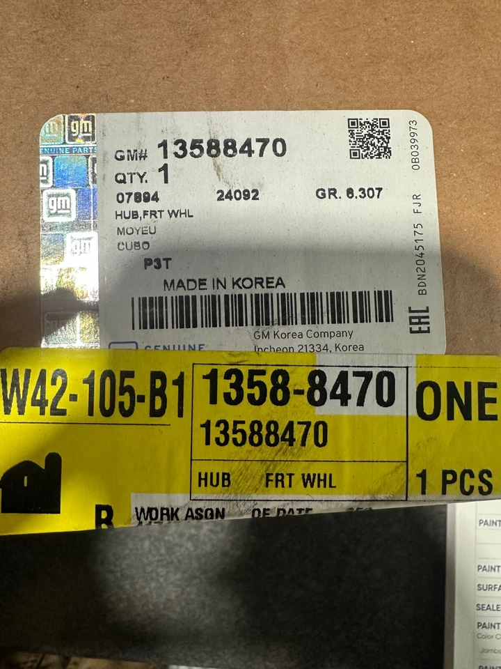 Buje de rueda Chevy Trax 15-22 para Chevrolet 13-22 Buick 12-22 # 13588470 Foto 3 de 3