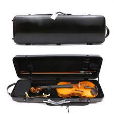 New 4/4 Violin Case Carbon Fiber Violin Box Music Sheet Bag Oblong Case Black