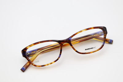 MARCHON NYC MONROE 214 Lt. Brown Violet Havana 53-16-135 Eyeglass Frames L632