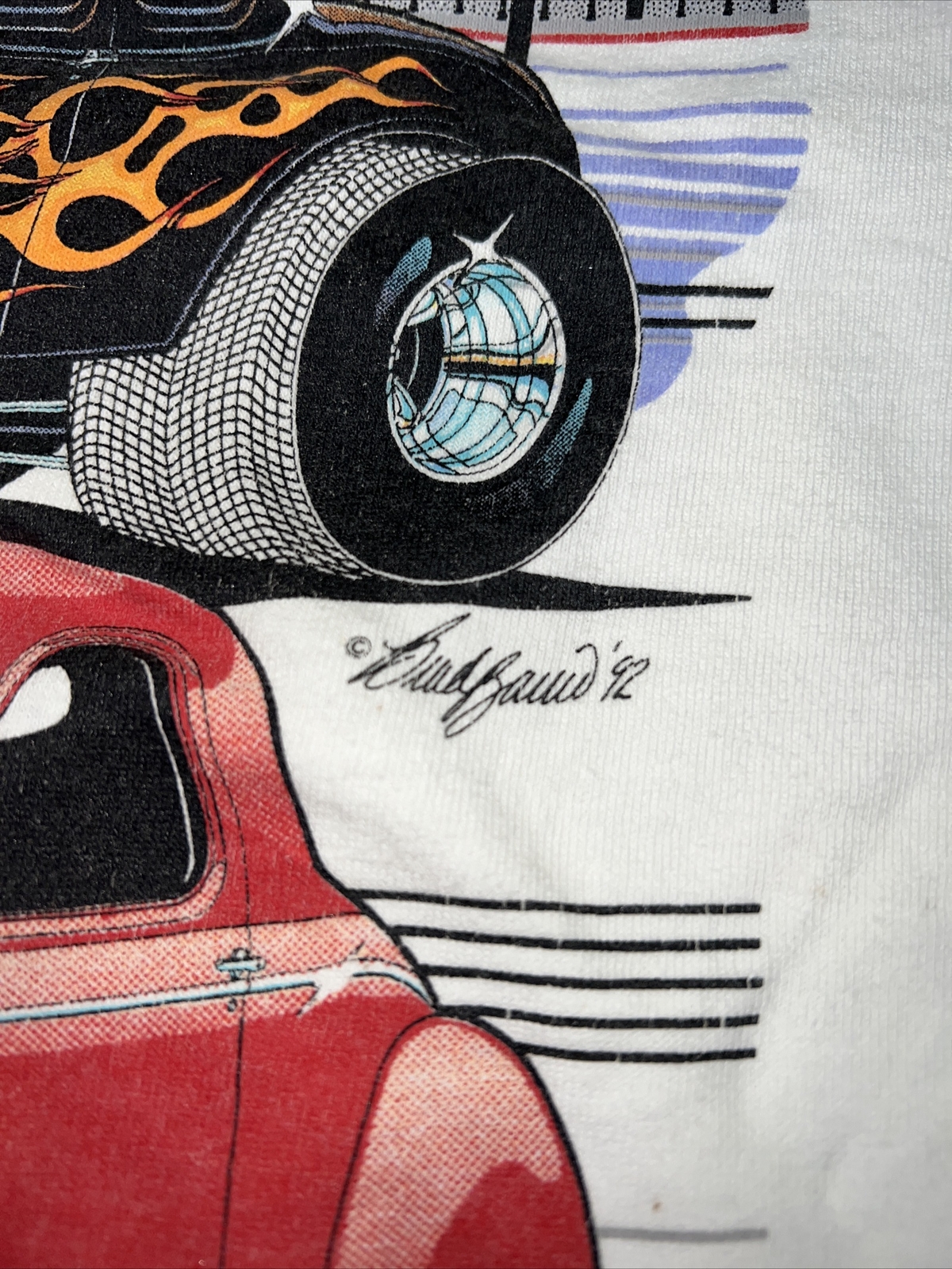 Vintage Car Show Shirt Hot Rod Cafe Large Short Sle… Gem