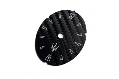 Maserati Ghibli - Modena Carbone clock dial replacement, clock face, watch, dash