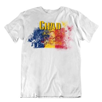 Tschad T-Shirt Flaggen T-Stück Reise-Andenken Bluse Tee Chad flag Tops vorhanden